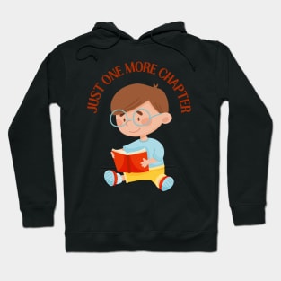 Little brother big brother reading book Just one more chapter I Love Books Bookworm Hoodie